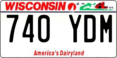 WI license plate 740YDM