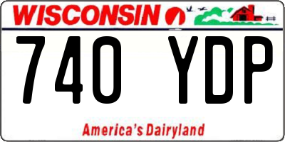 WI license plate 740YDP