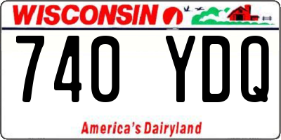 WI license plate 740YDQ
