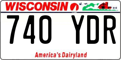 WI license plate 740YDR