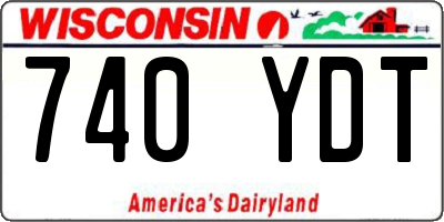 WI license plate 740YDT