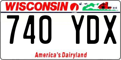 WI license plate 740YDX