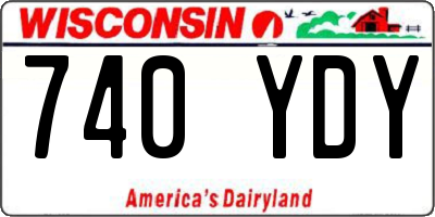 WI license plate 740YDY