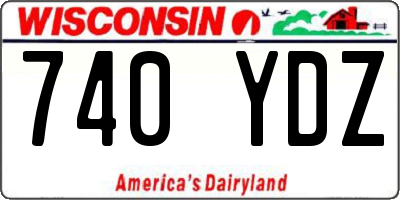 WI license plate 740YDZ