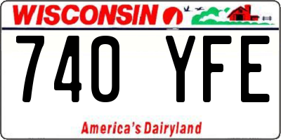 WI license plate 740YFE