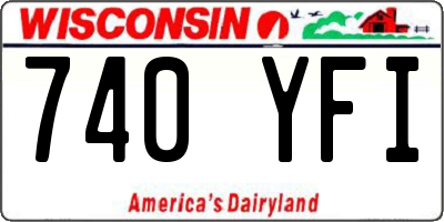 WI license plate 740YFI