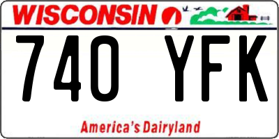 WI license plate 740YFK