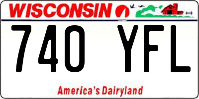 WI license plate 740YFL