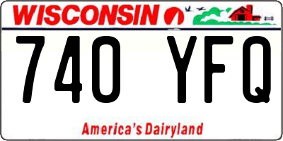 WI license plate 740YFQ