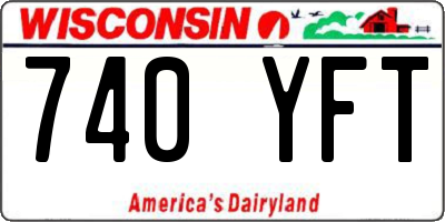 WI license plate 740YFT