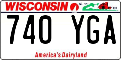 WI license plate 740YGA