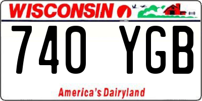 WI license plate 740YGB