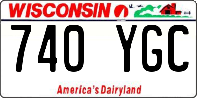 WI license plate 740YGC