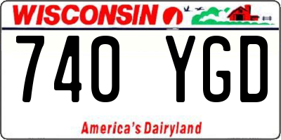 WI license plate 740YGD