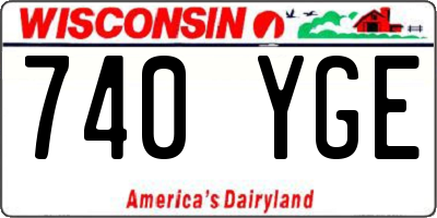 WI license plate 740YGE