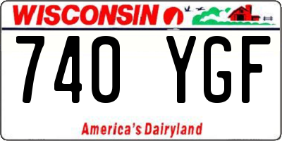 WI license plate 740YGF