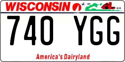 WI license plate 740YGG