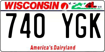 WI license plate 740YGK