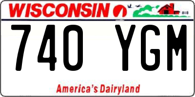 WI license plate 740YGM