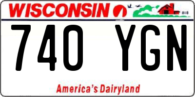 WI license plate 740YGN