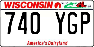 WI license plate 740YGP