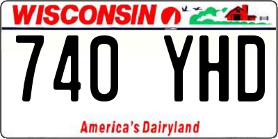 WI license plate 740YHD