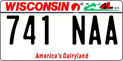 WI license plate 741NAA