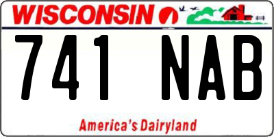 WI license plate 741NAB