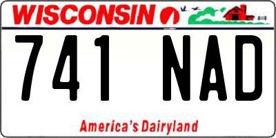 WI license plate 741NAD