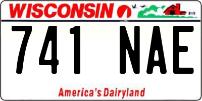WI license plate 741NAE