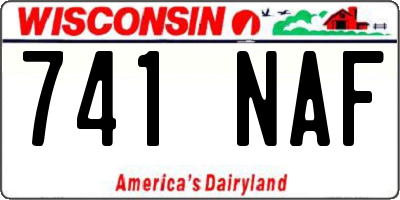 WI license plate 741NAF