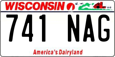 WI license plate 741NAG