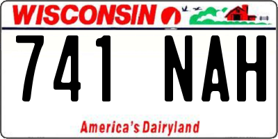 WI license plate 741NAH