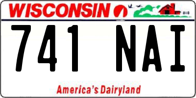 WI license plate 741NAI