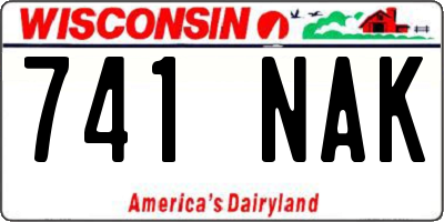 WI license plate 741NAK