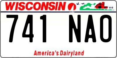 WI license plate 741NAO