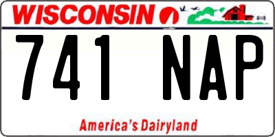 WI license plate 741NAP