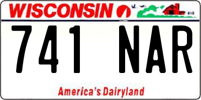 WI license plate 741NAR