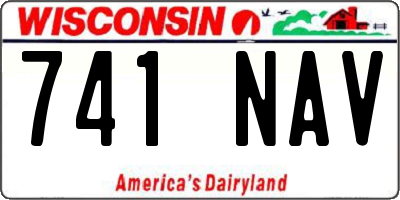 WI license plate 741NAV