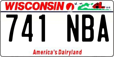 WI license plate 741NBA