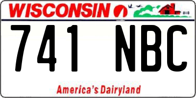 WI license plate 741NBC