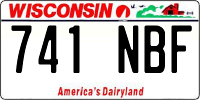 WI license plate 741NBF