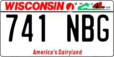 WI license plate 741NBG