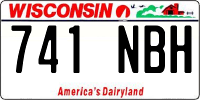 WI license plate 741NBH