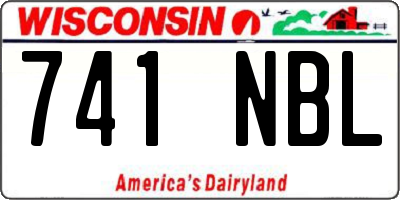 WI license plate 741NBL