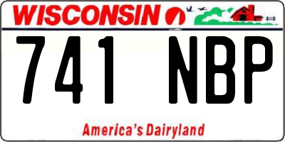 WI license plate 741NBP