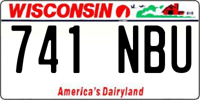 WI license plate 741NBU