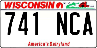 WI license plate 741NCA