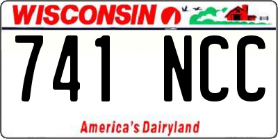 WI license plate 741NCC