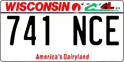 WI license plate 741NCE